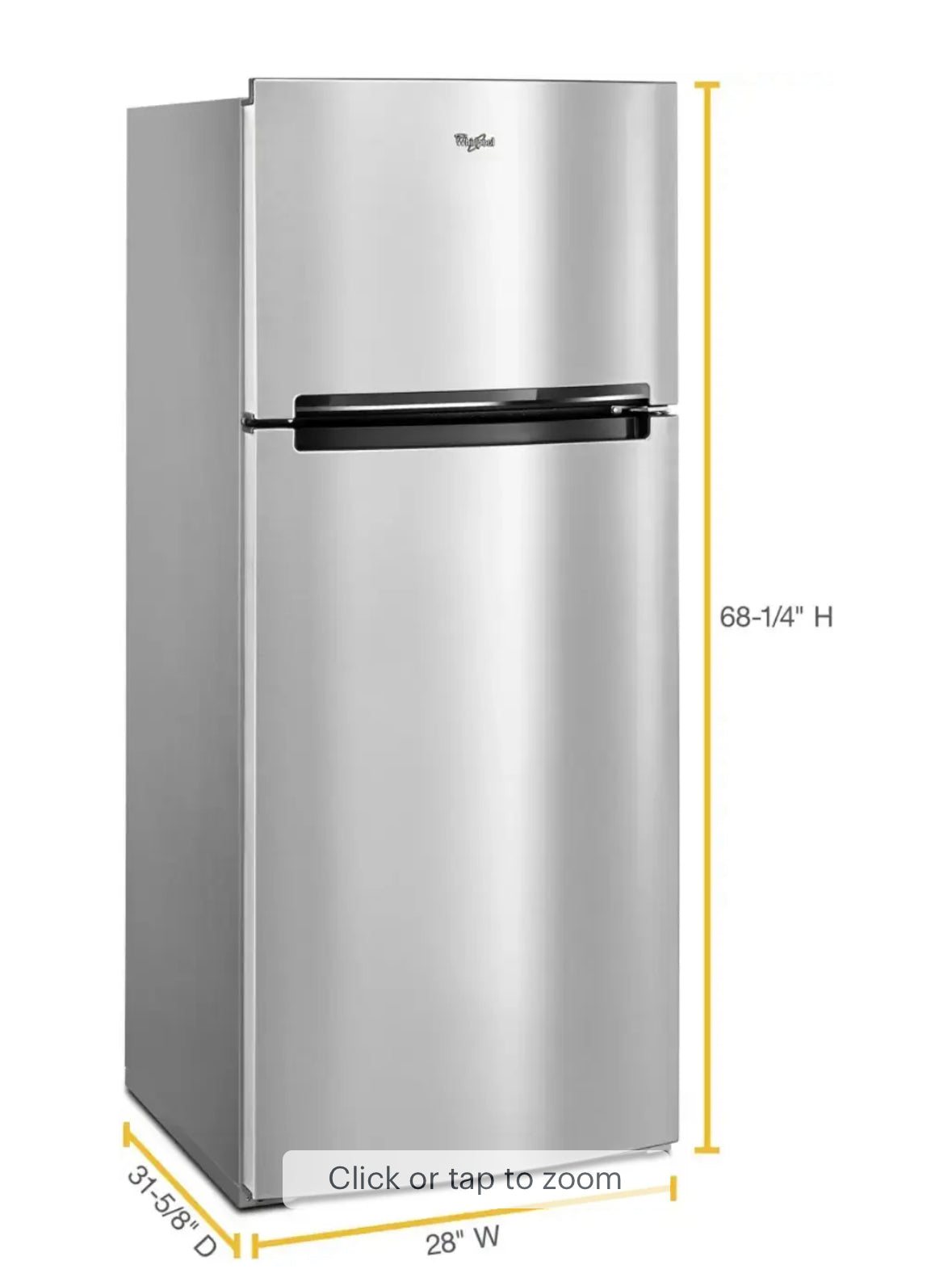 Whirlpool - 17.7 Cu. Ft. Top-Freezer Refrigerator - Monochromatic Stainless Steel