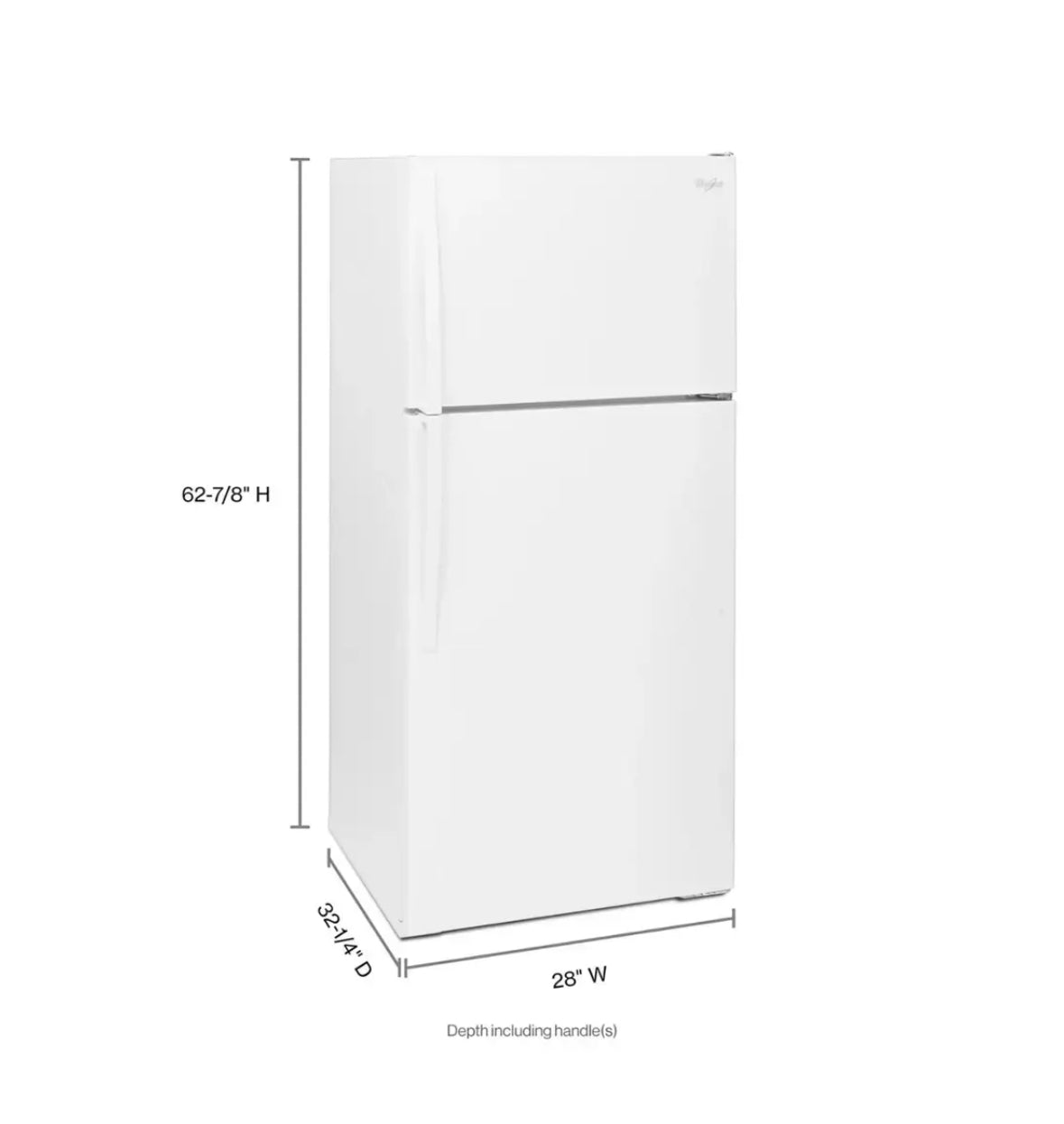 Whirlpool 28-inch Wide Top Freezer Refrigerator - 14 cu. ft. White