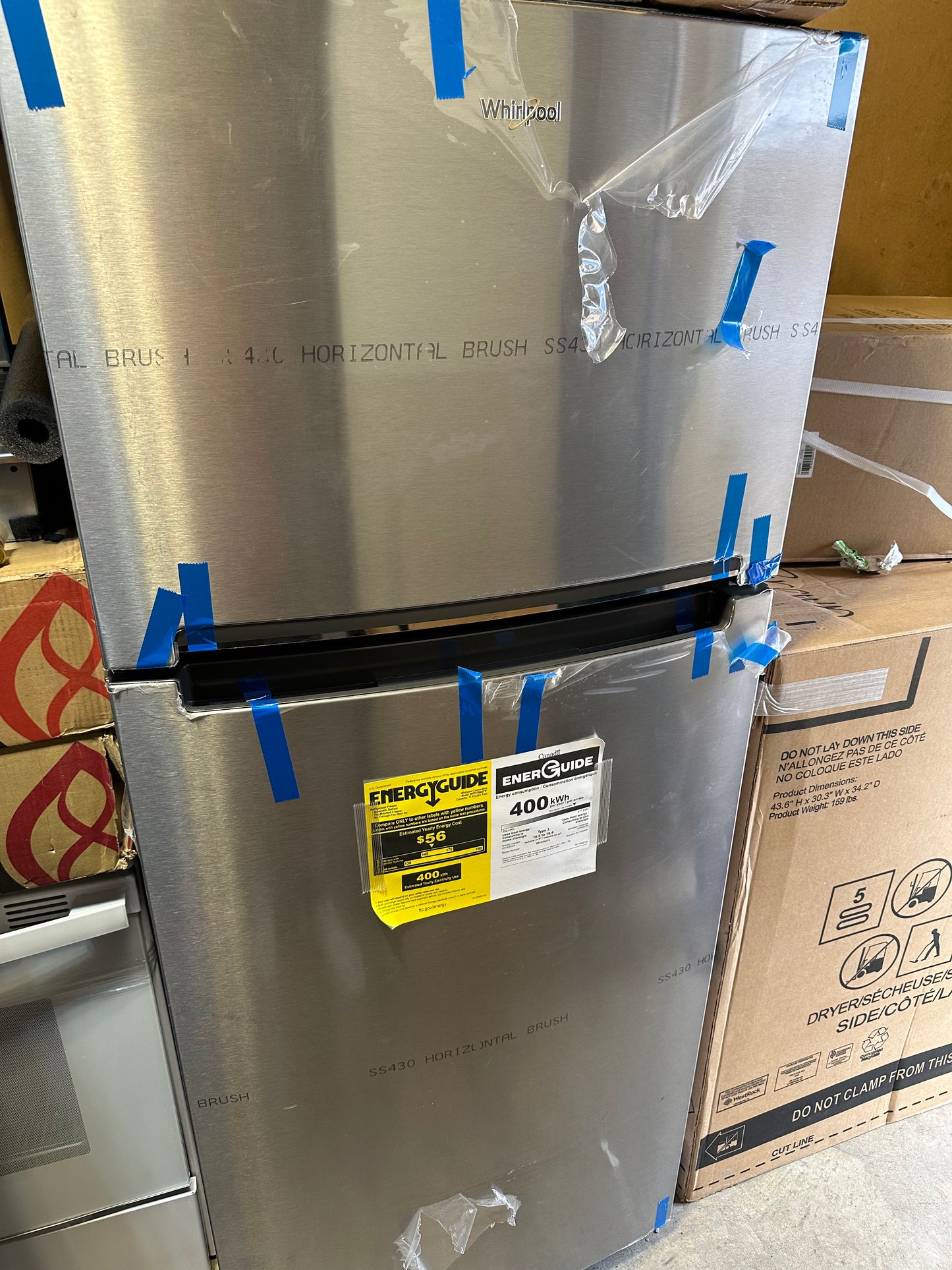 Whirlpool - 17.7 Cu. Ft. Top-Freezer Refrigerator - Monochromatic Stainless Steel