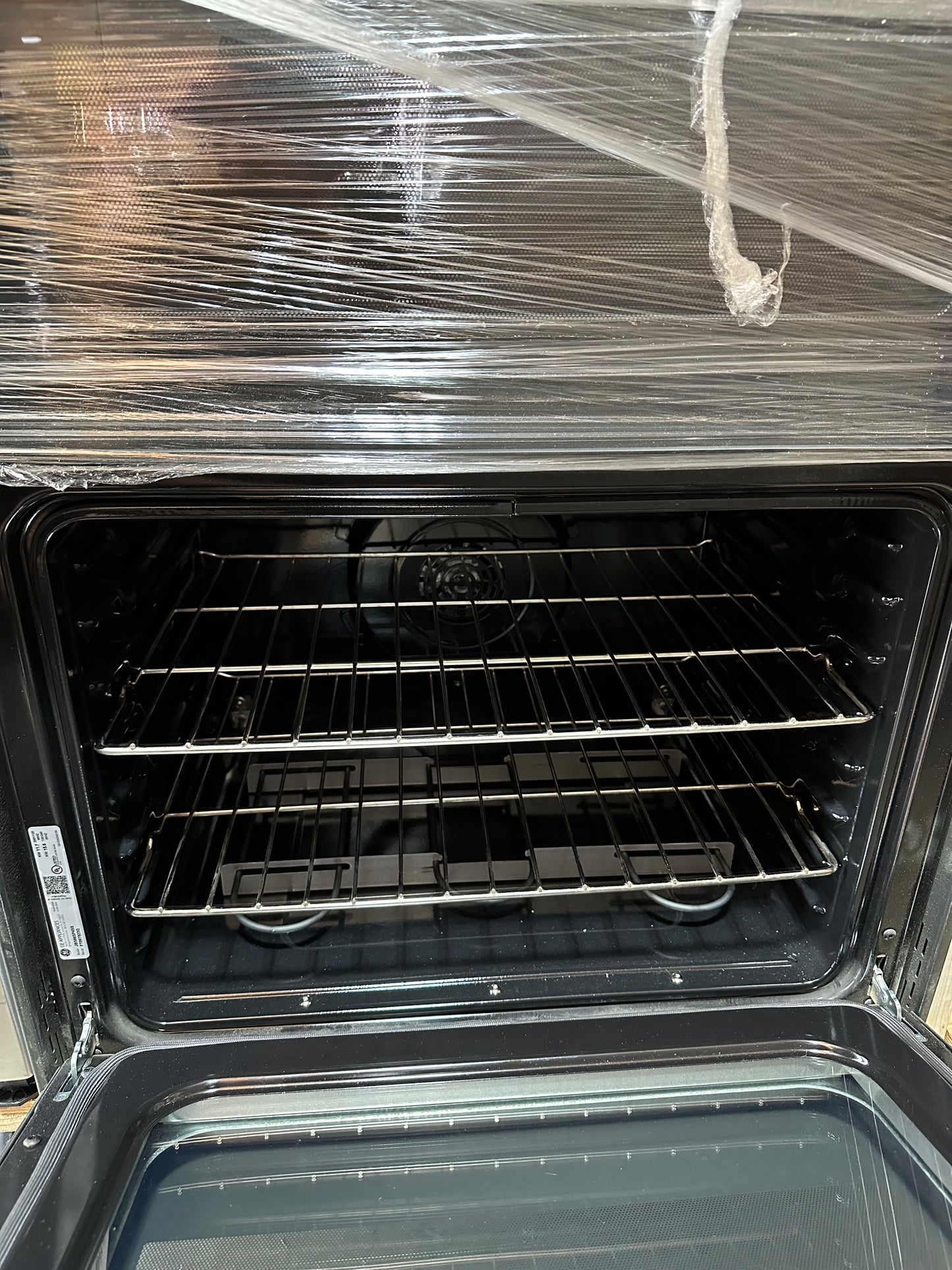 GE - 6.6 Cu. Ft. Freestanding Double Oven Electric Convection Range with Self-Steam Cleaning and No-Preheat Air Fry - Stainless Steel