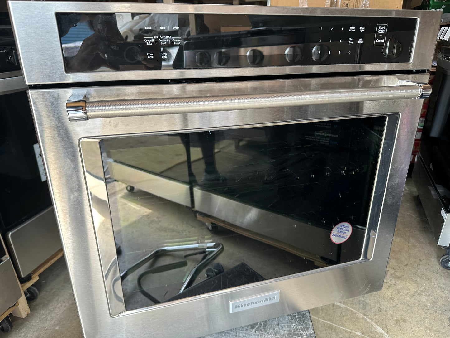 KitchenAid - 30" Built-In Single Electric Convection Wall Oven - Stainless Steel