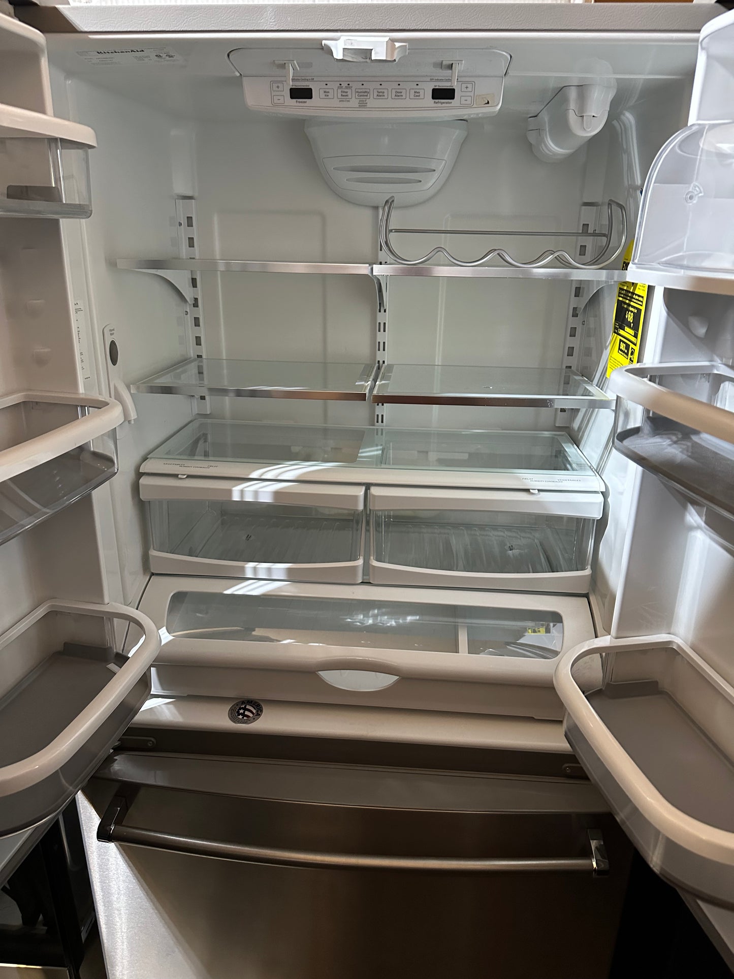 KitchenAid Counter-Depth 20-Cu. Feet 3 -Door French Door Refrigerator with Ice Maker with water dispenser (Stainless steel) ENERGY STAR