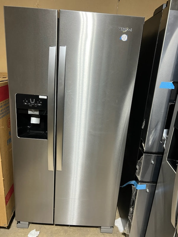Whirlpool - 21.4 Cu. Ft. Side-by-Side Refrigerator with Fingerprint Resistant - Stainless Steel