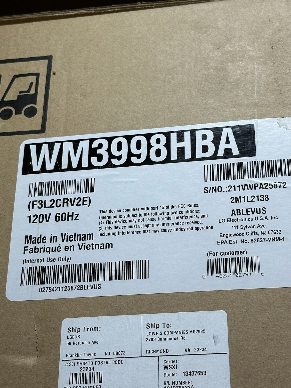 LG Washer Dryer Combo