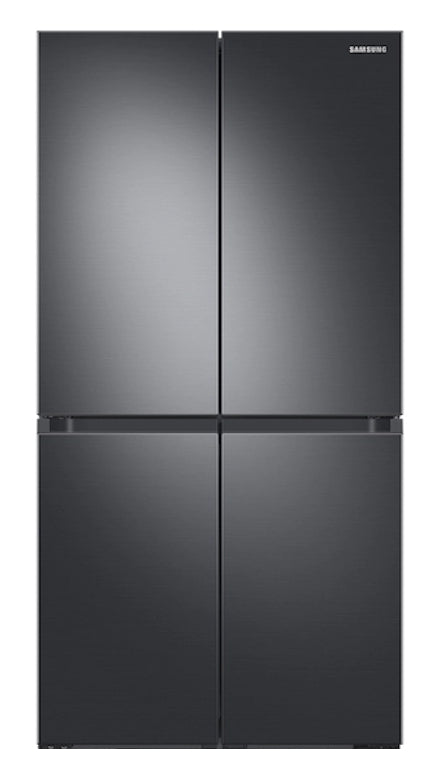 Samsung 29.2-cu ft 4-Door Smart French Door Refrigerator with Dual Ice Maker (Fingerprint Resistant Black Stainless Steel) ENERGY STAR