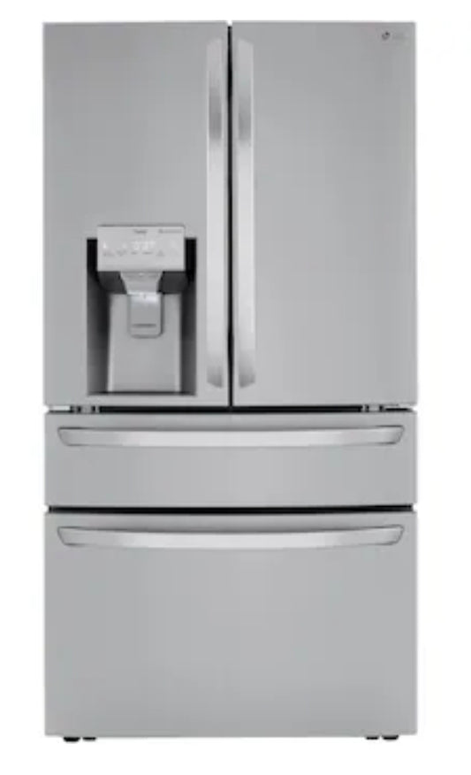 LG 29.5-cu ft 4-Door Smart French Door Refrigerator with Dual Ice Maker, Water and Ice Dispenser 
