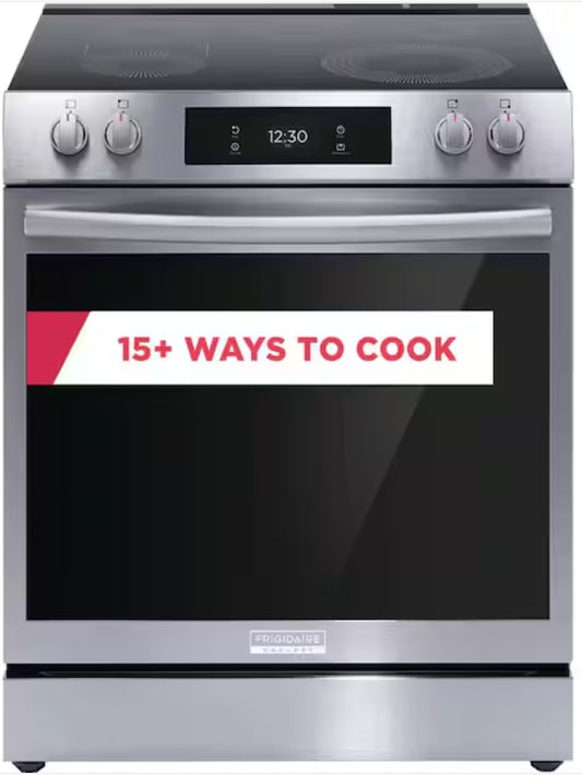 Frigidaire Gallery 30 in. 6.2 cu.ft. 5 Element Slide-In Electric Range w/ Total Convection & Air Fry in SmudgeProof Stainless Steel
