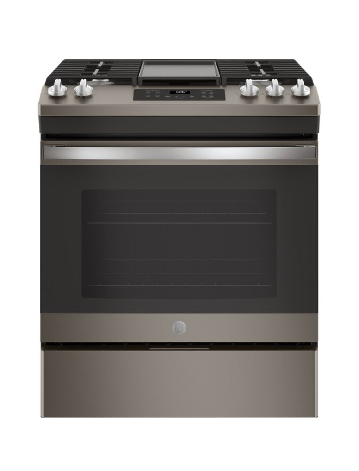 GE 30-in 5 Burners 5.3-cu ft Slide-in Gas Range (Slate)