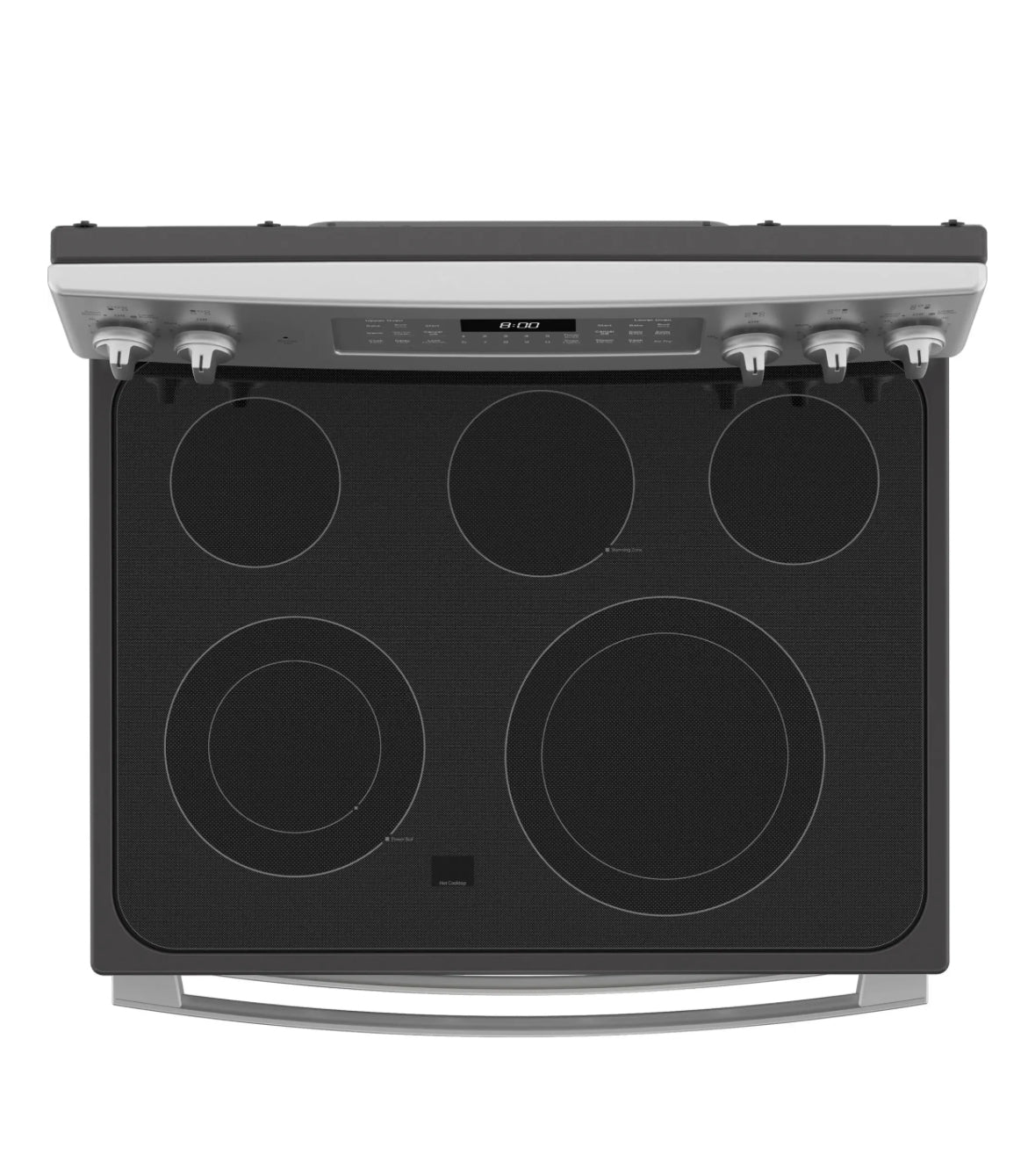 GE - 6.6 Cu. Ft. Freestanding Double Oven Electric Convection Range with Self-Steam Cleaning and No-Preheat Air Fry - Stainless Steel