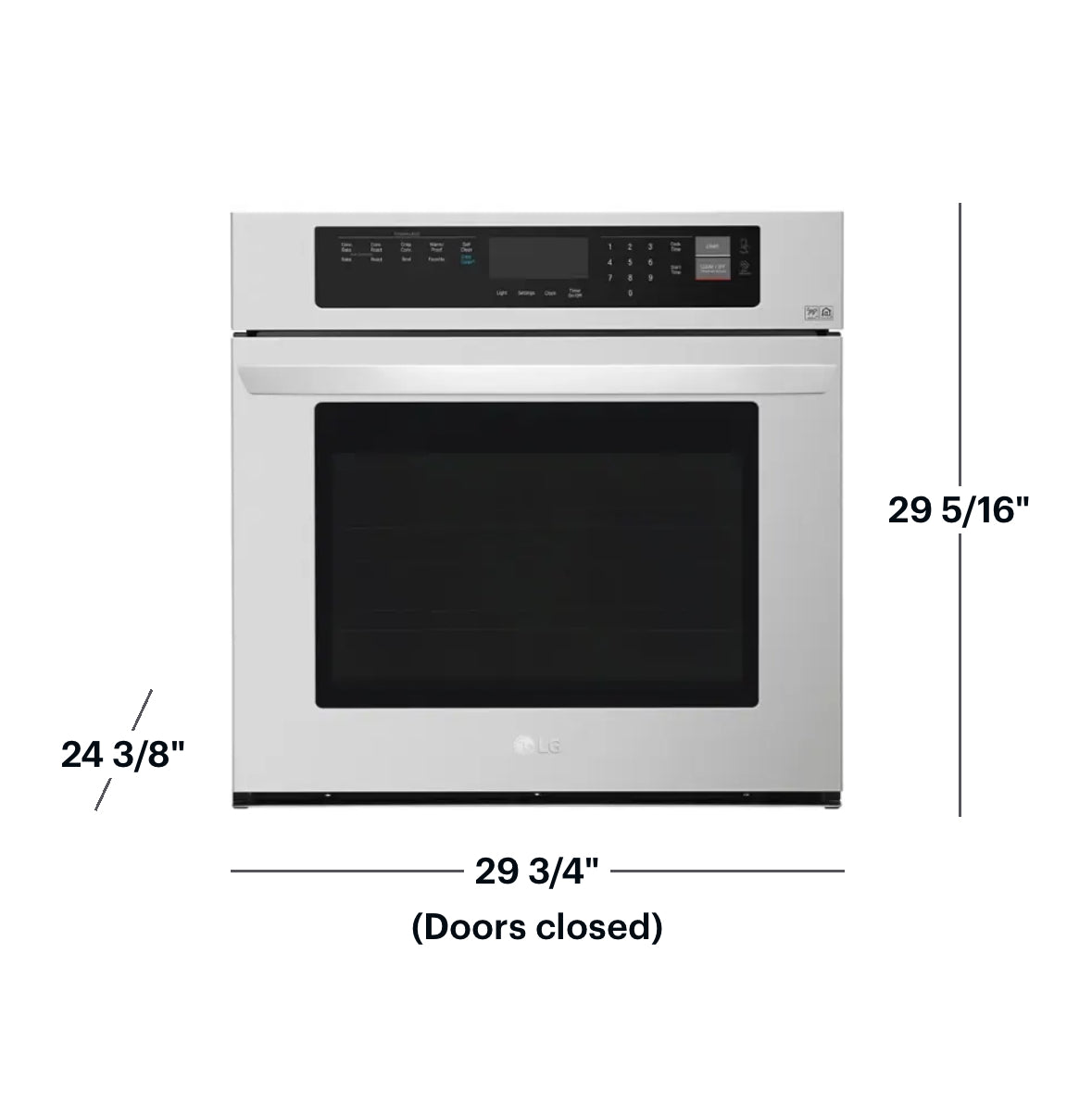 LG - 30" Built-In Single Electric Convection Wall Oven with EasyClean