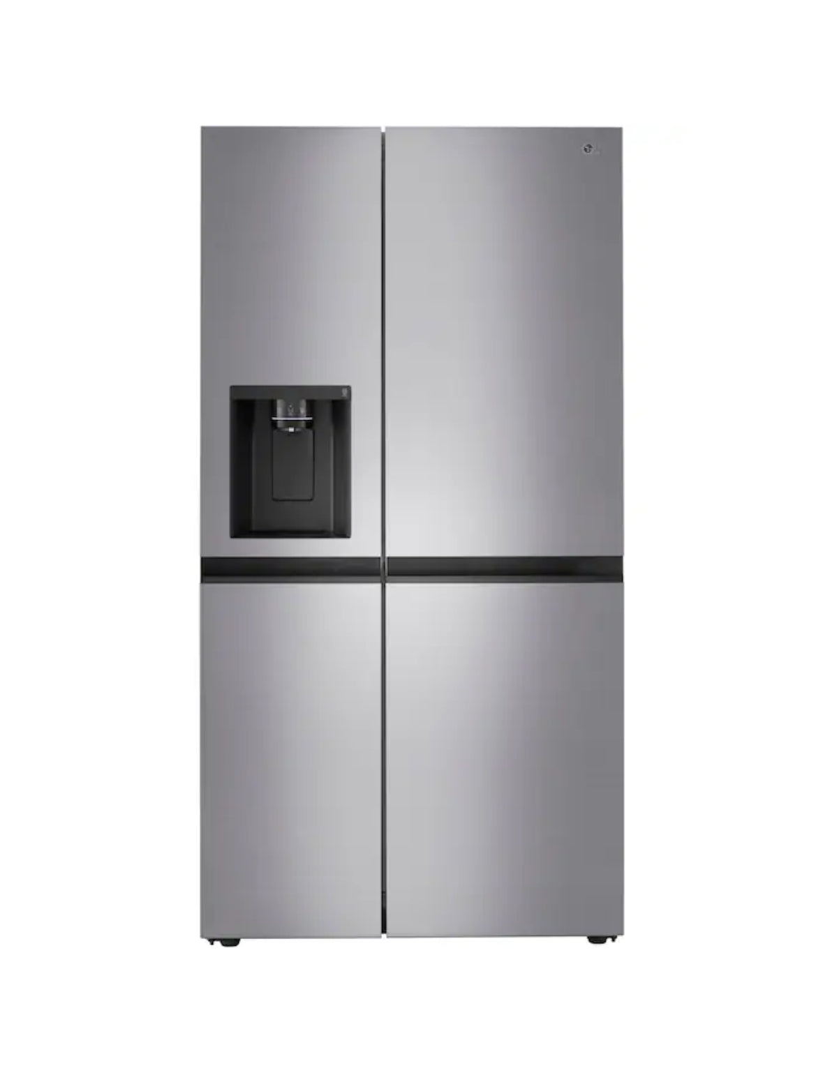 LG 27.2-cu ft Side-by-Side Refrigerator with Ice Maker, Water and Ice Dispenser (Stainless Steel Look— Platinum Silver)