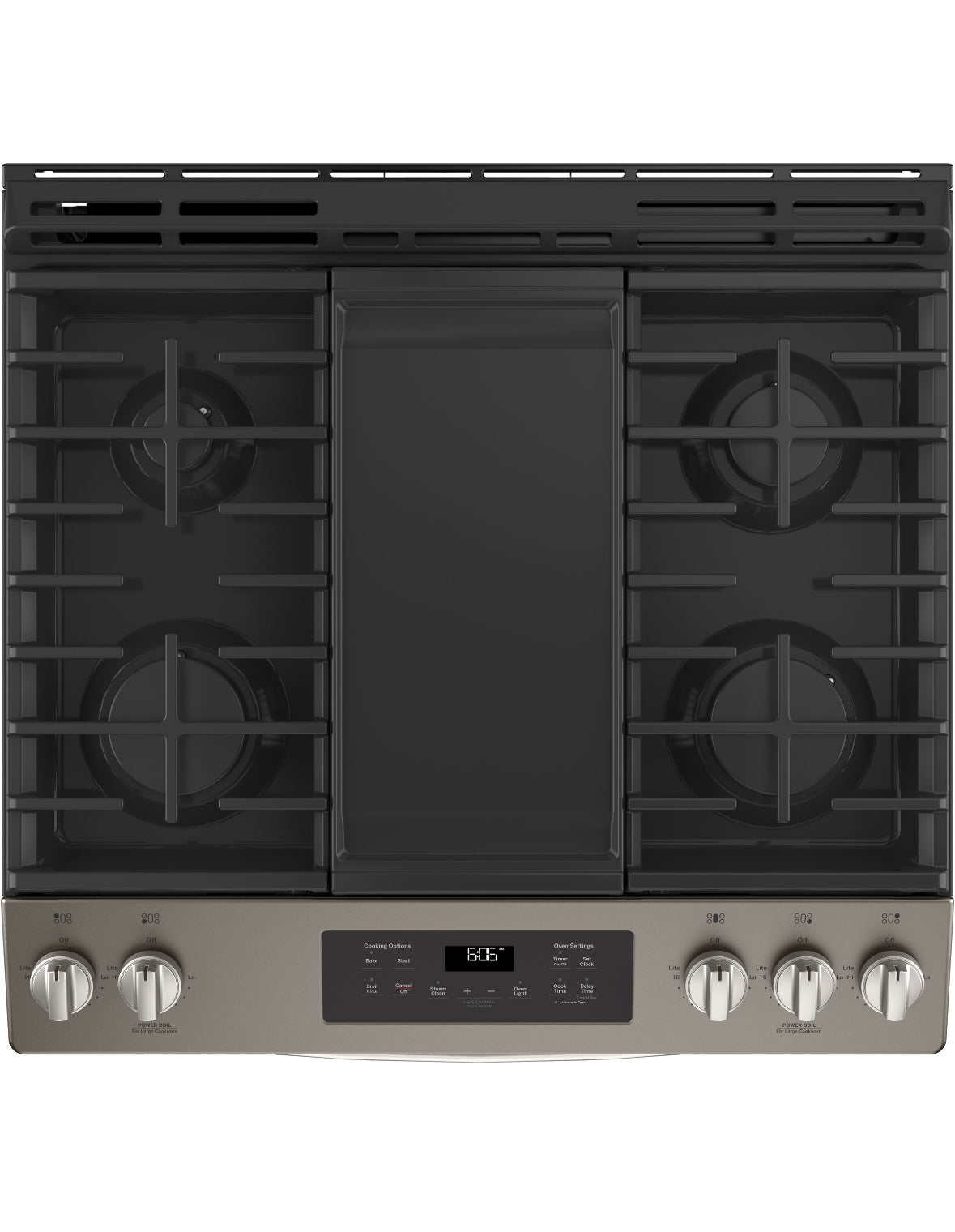 GE 30-in 5 Burners 5.3-cu ft Slide-in Gas Range (Slate)