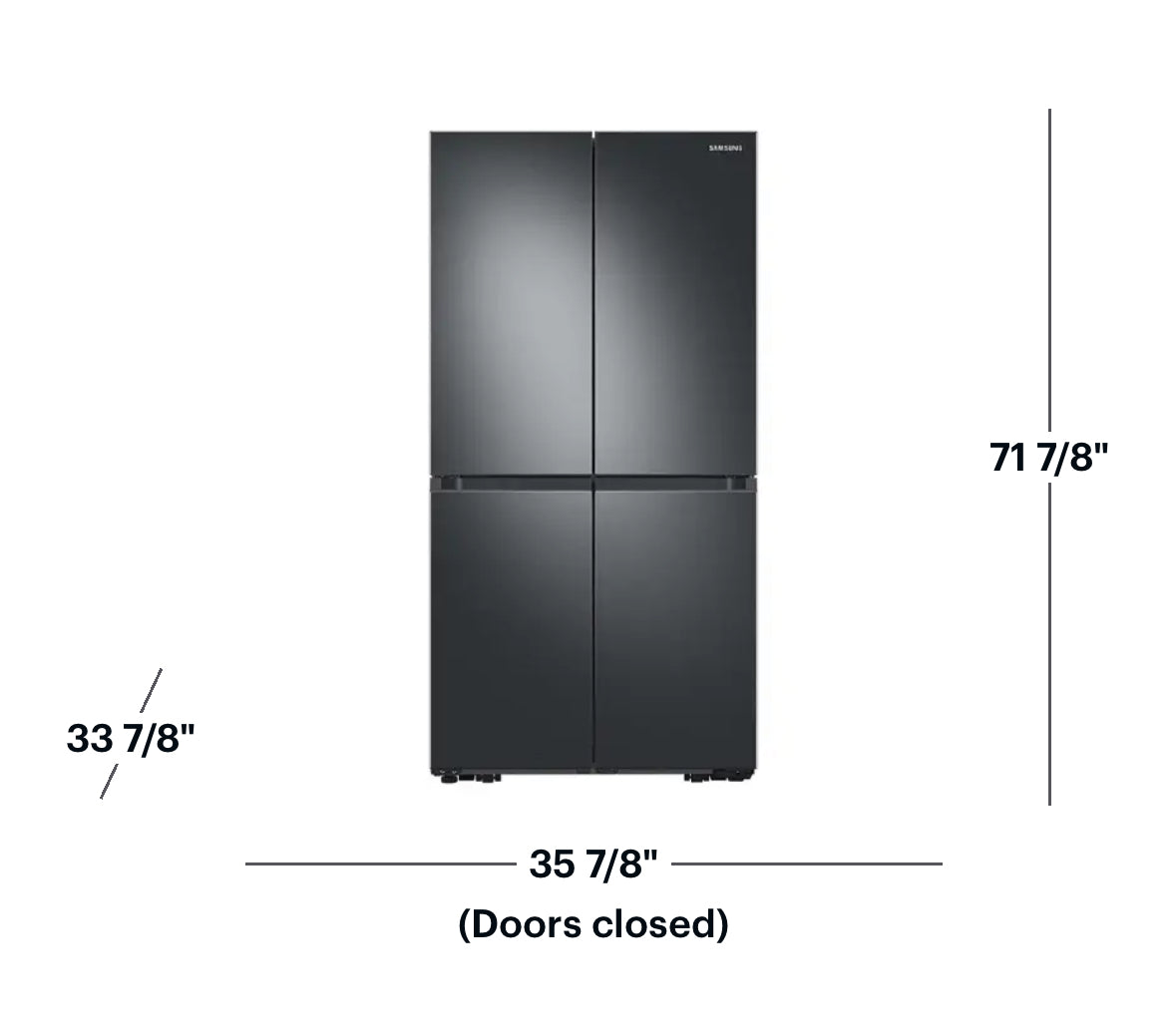 Samsung 29 cu. ft. Smart 4-Door Flex™ Refrigerator with AutoFill Water Pitcher and Dual Ice Maker in Black Stainless Steel