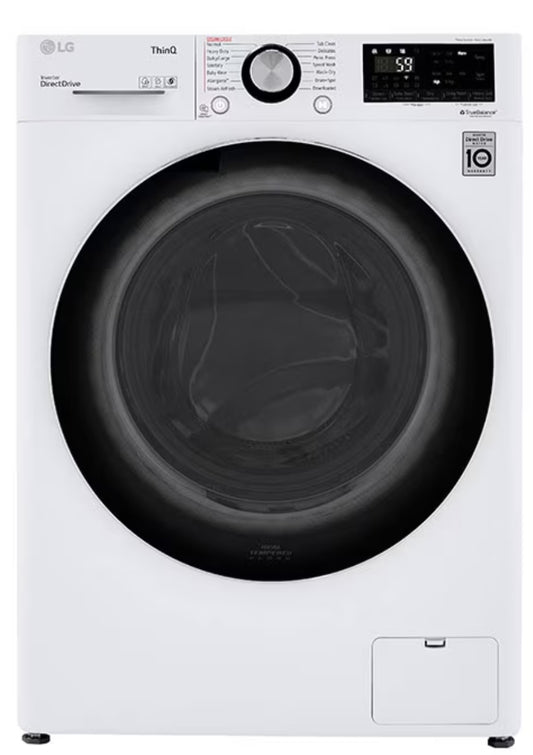 Lg Washer & Dryer Combo. 2.4 cu.ft. Smart wi-fi Enabled Compact Front Load All-In-One Washer/Dryer Combo with Built-In Intelligence