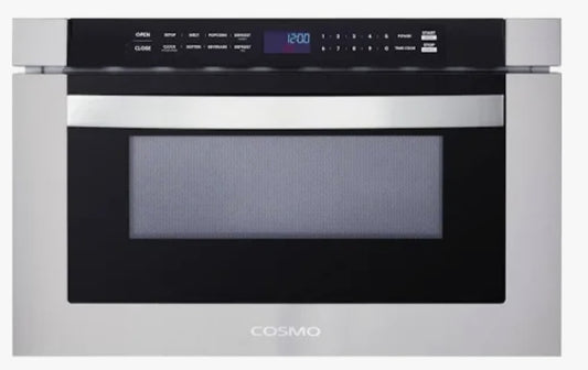 Cosmo 24 in. Built-in Microwave Drawer with Automatic Presets, Touch Controls, Defrosting Rack and 1.2 cu. ft. Capacity in Stainless Steel